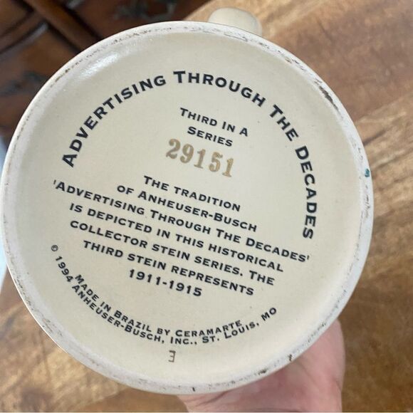 Anheuser Busch Beer Stein Advertising through the decades 1911 - Picture 2 of 4